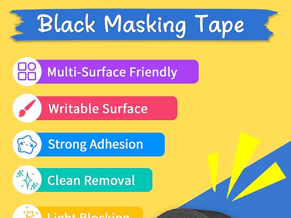 Black masking tape