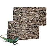 2PCS Cork Terrarium Background15.7x11.8in Natural Cork Large Bark Backdrop Reptile Climbing Mat H...