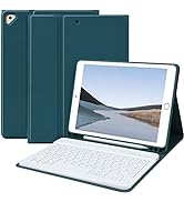 Keyboard Case for iPad 9th Generation 2021/8th Gen/7th Gen 10.2 Inch, Detachable Wireless with Pe...