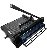 TEXALAN Heavy Duty Guillotine Paper Cutter Black 400 Sheets Stack Paper Trimmer (A3-17'' Paper Cu...