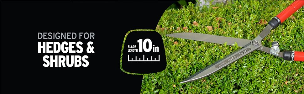 Designed for hedges and shrubs up to 10 inches in diameter 