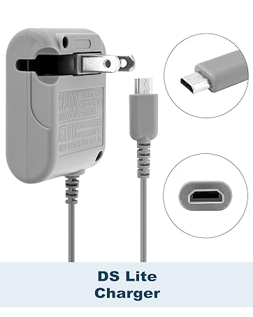 DS Lite Charger, DS Charger Cable NDS Lite AC Adapter for Nintendo NDSL DS Lite Power Cable Charging