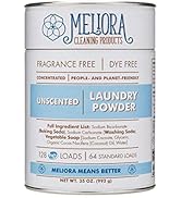 Meliora Cleaning Products Laundry Powder Detergent (128 HE Loads), Unscented