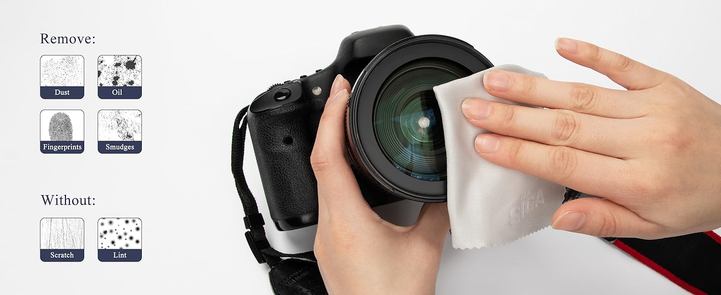 MR.SIGA Premium Microfiber Cleaning Cloths for Lens, Eyeglasses, Screens, Tablets, Glasses