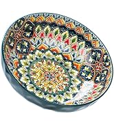 Ronanemon 75 Oz Serving Bowls,Bohemian Style Large Porcelain Dishes for Entertaining Parties,Big ...