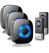 Wireless Doorbell - PHYSEN Door bell Chimes with Mute Mode - 58 Ringtones&amp;5 Volume Levels Operati...