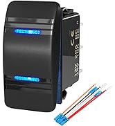 Joinfworld Marine Rocker Switch 12V 20A Maintained ON-Off-ON DPDT 7 Pin 3 Position Rocker Switch ...