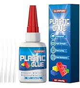 GLOWPOINT Plastic Glue Repair Kit, 35g Heavy Duty Super Glue for Plastic, Strong Adhesive for ABS...