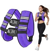 Wolliwa Weighted Vest for Woman Men,6lb/8lb/12lb/16lb/20Lb/25lb Weight Vest with Reflective Strip...