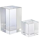 Genuine K9 Crystal Blank Blocks for Inner Laser Engraving, 1.97x1.97x3.15 inch Rectangular &amp; 1.97...