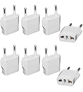 US to Europe Plug Adapter - European Travel Plug Adapter,Type C Wall Plug Power Converter for Eur...