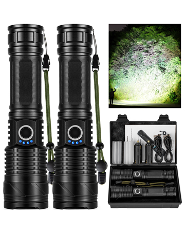 Rechargeable LED Flashlights High Lumens, 900,000 Lumens Super Bright Flashlight