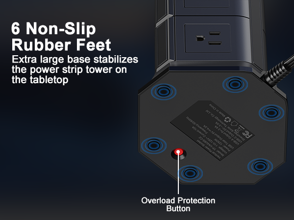 6 Non-Slip Rubber Feet