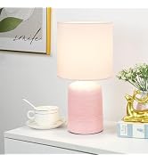 Lampwell Maye Small Table Lamp for Living Room as Bedside Table Lamp for Bedroom,Modern Ceramic T...