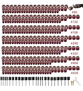 Sunxeke 531 Pcs Sanding Drum Set, 504 Pcs 80 120 150 240 320 400 600 Grit Drum Sander Sleeves and...