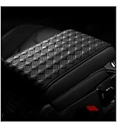 Arm Rest Cover for Car,Leather Car Center Console Cover for Car Decorations with Comfortable Supp...