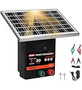 30 Miles Solar Electric Fence Charger, 1 Joule Portable Solar Fence Charger, Solar Electric Fence...