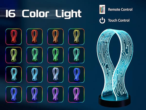 CoolGift Mart Light Up 16 Colors Headphone Stand 