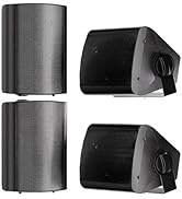 STUDIOFINIX 5.25 Inch 600W Passive Wall Mount Speakers Weather Resistant Indoor Outdoor Speakers ...
