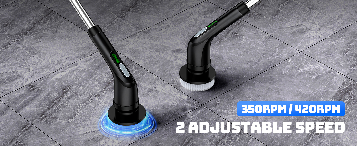 2 speed settings for daily cleaning / powerful stain removal