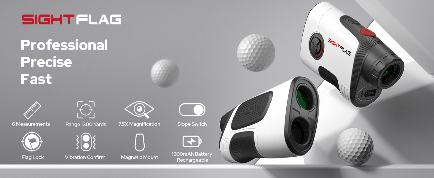 Sightflag GF2 golf rangefinder with slope