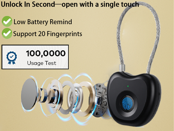 Keyless biometric lock