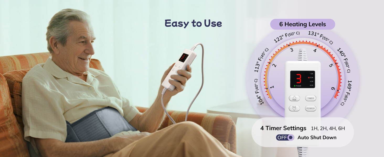 4 Timer 6 Heat Setting &amp;amp; Auto Shut Off