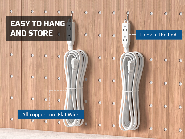 25 ft flat plug extension cord