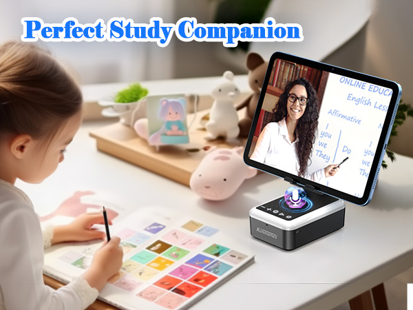 cell phone stand with speaker