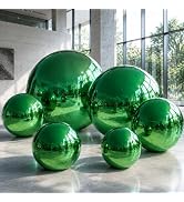 VEBESYET Green 6PCS Inflatable Mirror Ball Set Reusable Large Event Decoration Balloon PVC Bubble...