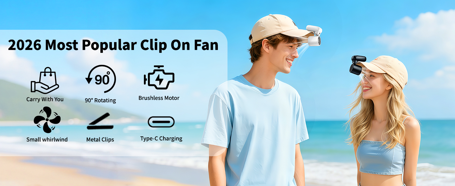Miniature clip-on fan