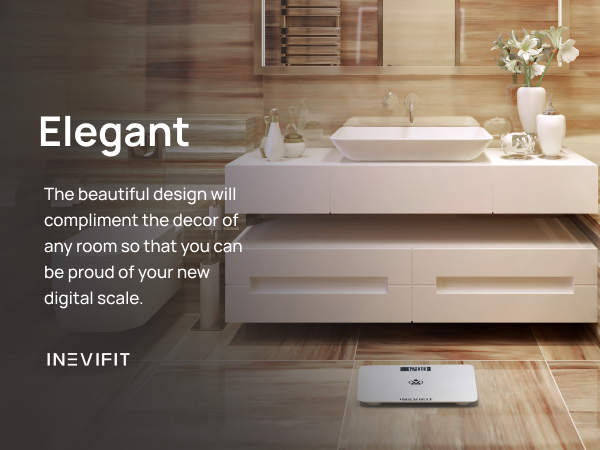 I-BS001W - INEVIFIT - Best Digital Bathroom Scale - Premium A+ - Mobile