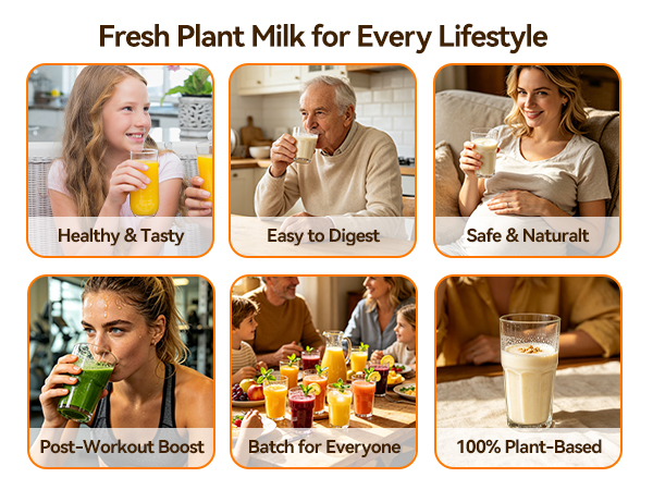 Healthy plant milk for all ages