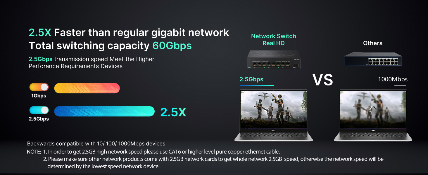 8 port 2.5gb network ethernet switch unmanaged_