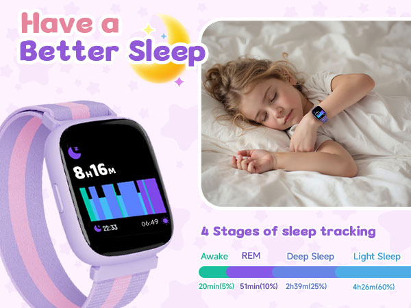 Smart Watch for kids Sleep Monitor