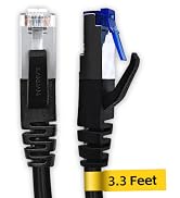 XANHAM Cat6 Crossover Ethernet Cable Shielded 3.3FT T-568A to T-568B RJ45 Male to Male FTP Networ...
