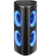 Fisher Portable Bluetooth Speakers, Stereo Speakers Bluetooth Wireless System, Quad Triangle 6.5"...