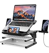 AboveTEK Laptop Stand, 20 Angles Two-Layer Height Adjustable Laptop Stands, Portable Laptop Riser...