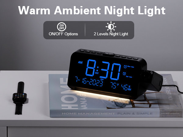 night light alarm clock