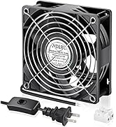 Wderair EC 120mm x 38mm Axial Fan AC 110v 120v 220v 240v Ball Bearing High Airflow for Server Rac...