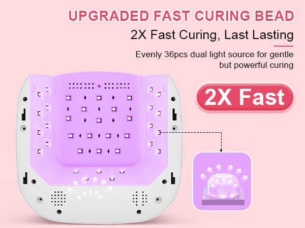 36 advanced dual-light source LED beads (365nm + 405nm)