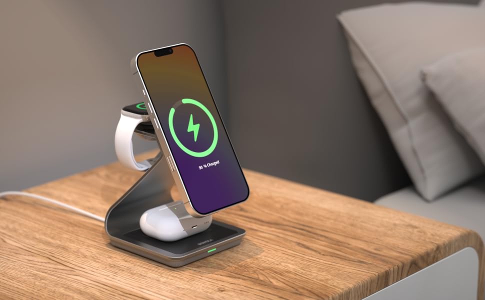 Made of aluminum alloy with excellent thermal conductivity, it not hot even charging all night.