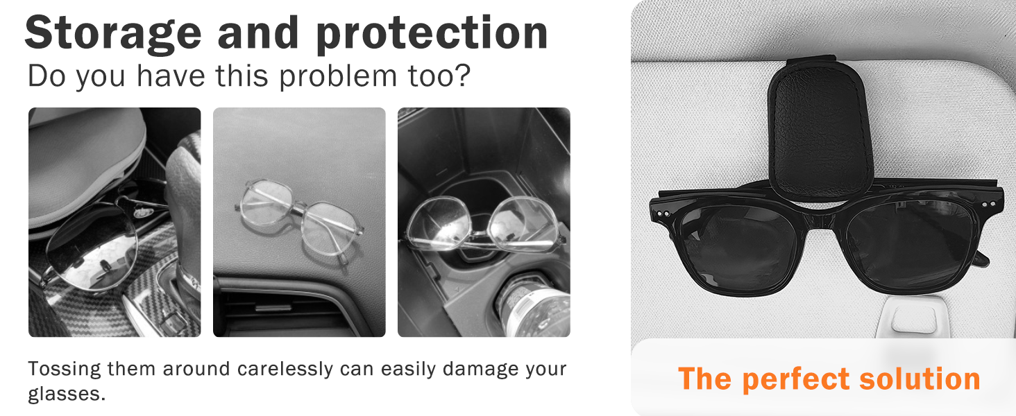 Sunglass Holder for Car Visor