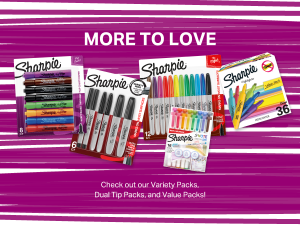more to love purple sharpie packs value highlighters fine tip creative write draw office supplies 