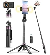ACKIMA 53" Selfie Stick Tripod with Dual Fill Lights and 4-Leg Base | Enhanced 4-leg Steady Base,...