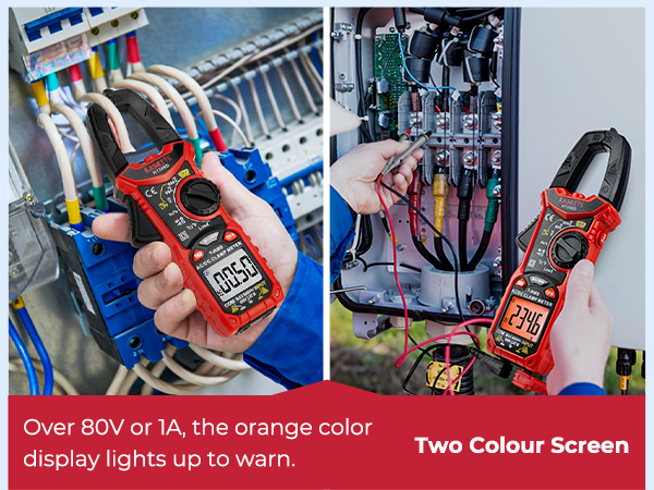 AC DC CLAMP METER WITH TWO COLOR SCREEN