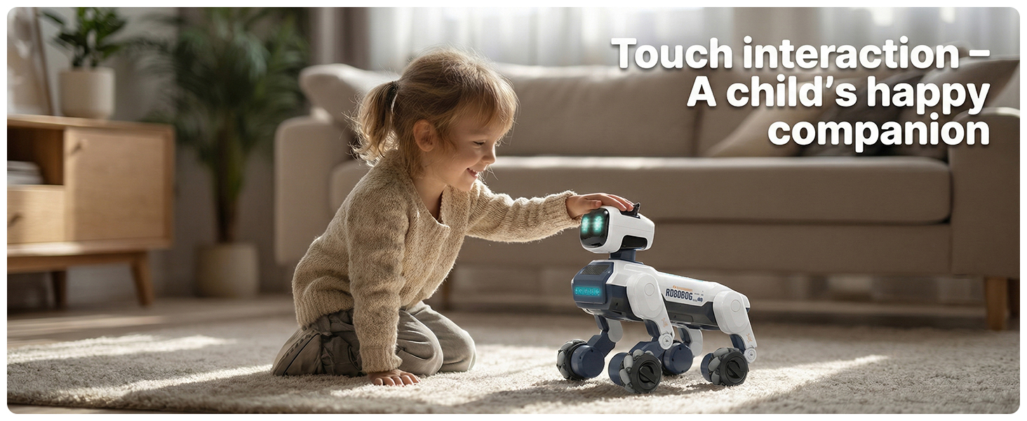 talking robot dog, interactive toy for kids, gesture control robot,