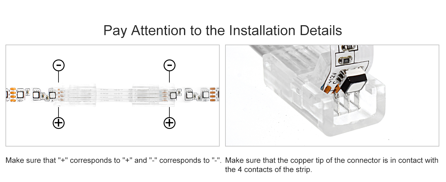 8mm 4 pin led connector