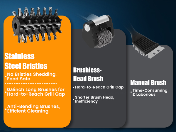 stainless steel bristles