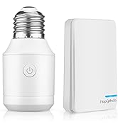 HAPYTHDA Remote Control Light Socket E26/E27 Bulb Base Holder, No Wiring Wireless Light Switch Kit